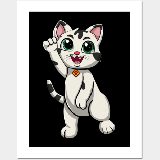 Smiling Cat Posters and Art